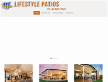 Tablet Screenshot of lifestylepatios.com.au